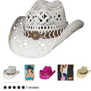 Bullhide straw Cowboy Hat with Brown Band
